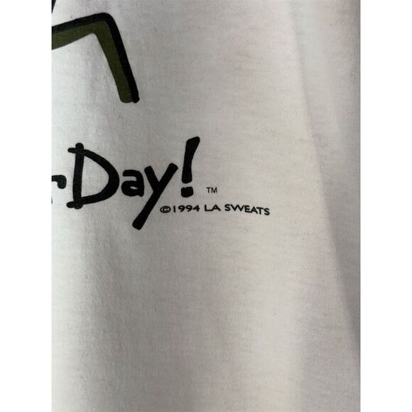 VTG 1994 LA Sweats Bad Hair Day Tee XL USA Made Fruit of the Loom Shirt Retro - Picture 2 of 9